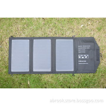 Portable 15W waterproof foldable solar battery charger 5v 2a